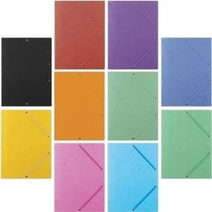 DONAU Folder with elastic band DONAU, pressboard, A4, 390gsm, 3-pocket, light blue