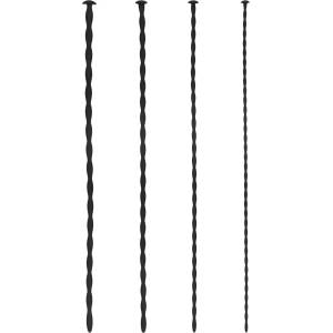 Ouch! Silicone Spiral Screw Plug Set Beginner Urethral Sounding Black