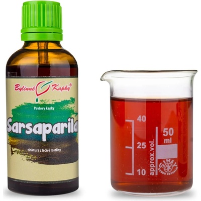 Bylinné kapky Sarsaparilla smilax kořen tinktura 50 ml