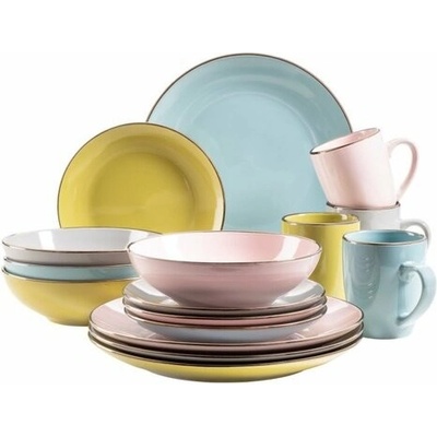 Mäser jedálenská súprava Metallic RIM Pastel 16 dielna