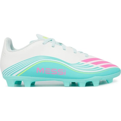 adidas F50 Messi Club Jr FG/MG cloud white/lucid pink/flash aqua Biela