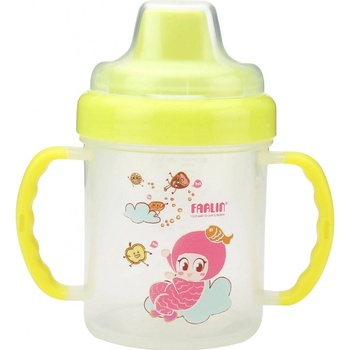 Farlin Baby Magic Cup hrníček netekoucí s tvrdým pítkem pro děti od 6 měsíců různé barvy AET-CP011-B 200 ml
