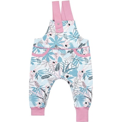 Esito Rostoucí tepláky s laclem růžová Džungle