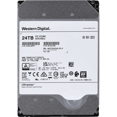 WD Ultrastar DC HC580 24TB, WUH722424ALE6L4 (0F62796)
