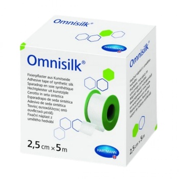 Image 1 of HARTMANN Хипоалергенна адхезивна фиксираща лента, Hartmann Omnisilk First Aid Silk Tape 1.25cm x 5m