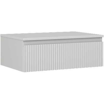 Mexen Rivel шкафче за баня за мивка 70 см с плот, 1 чекмедже, релефно, сив мат (91A20-07023-1-BFC62)