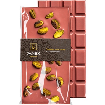 Čokoládovna Janek s pistáciemi RUBY 90 g