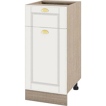 Image 1 of ИРИМ Долен кухненски шкаф с врата и чекмедже Сити МФ-Бяло мат-09-74 ляв 40 см