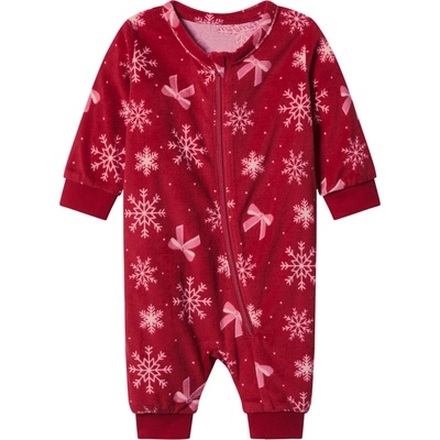 Lupilu Dětský vánoční velurový overal na spaní červená – Zboží Dáma