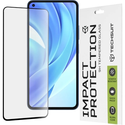 Techsuit Протектор за Xiaomi Mi 11 Lite 4G / Mi 11 Lite 5G / 11 Lite 5G NE - 111D Full Cover / Full Glue Glass - Черен