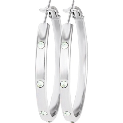 BM Jewellery Náušnice kruhy se zirkony 3,1 cm z chirurgické oceli S113254050