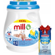 Mill Professional Baby Kapsle na praní bílého a barevného prádla 70 PD + Dárek