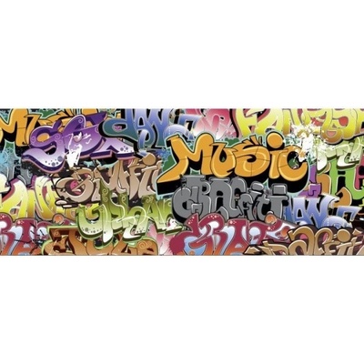 Dimex MP-2-0322 Panoramatická vliesová fototapeta na zeď Graffiti, rozmery 375 x 150 cm