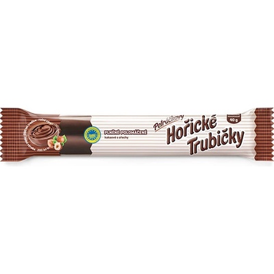Petráčkovy Hořické trubičky polomáčené plněné kakaové s ořechy 40 g