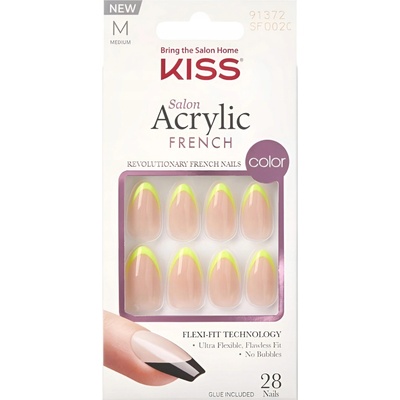 KISS Nalepovací nehty Salon Acrylic French Color Hype 28 ks – Zboží Dáma