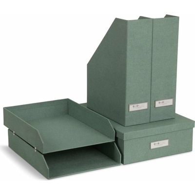 Bigso Holger Canvas Paper Laminate organizér zelená