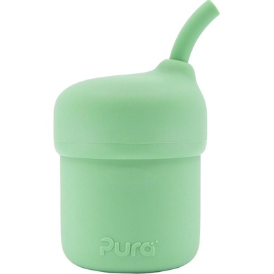 Pura my my silikon pohárek s brčkem slate 150 ml