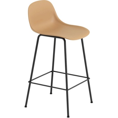Muuto Fiber Stool 65cm s opierkou tube base + ochre
