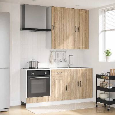 vidaXL Кухненски единица LUCCA 5 pcs Дъб сонома Инженерна дървесина (3438267)
