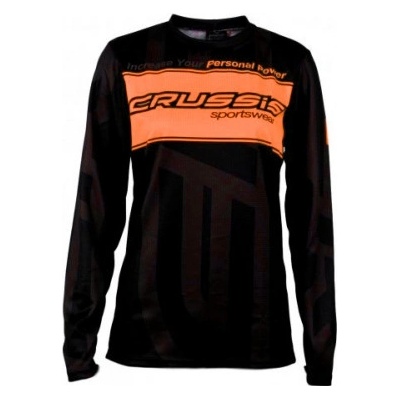 Crussis unisex dlouhý rukáv černo / oranžová fluo
