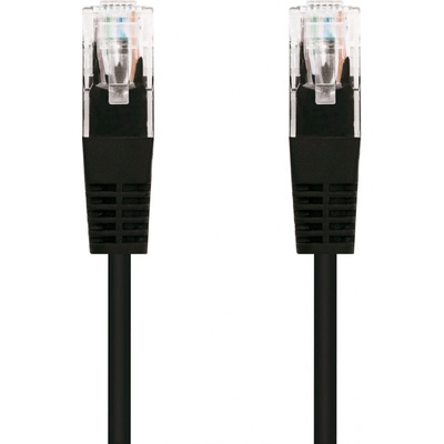 C-TECH CB-PP5-025BK patch, Cat5e, UTP, 0,25m, černý