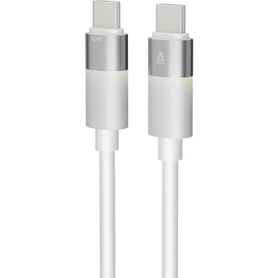 AVAX Kab avax cb316 glowy 60w usb-c кабел за бързо зареждане, бял - 1 м (avax cb316)