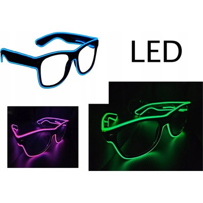 GGV Svietiace LED okuliare – modrá XOS1851