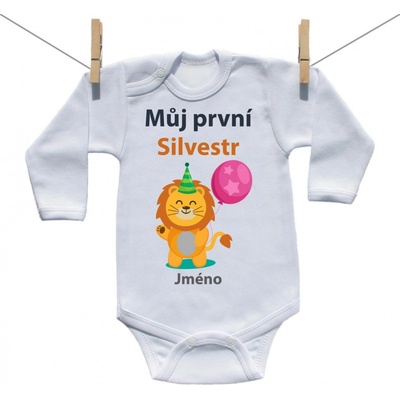 Boodyy Body s dlouhým rukávem Můj první Silvestr se lvíkem a jménem děťátka