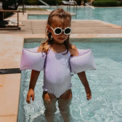 Swim Essentials : Надуваеми детски ръкавели 0-2 години - "Lila Leopard (SWE-2023SE516)