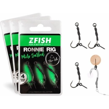 Zfish Ronnie Rig náväzec veľkosť 8 3 ks