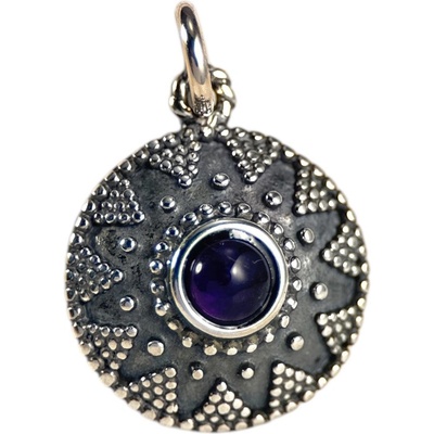 Drakkaria ISOLDA stříbrný přívěsek s ametystem P3611