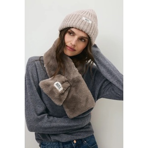 BIZUU шапка beanie дамска от вълнена материя BALBI (BALBI.BEZOWY)