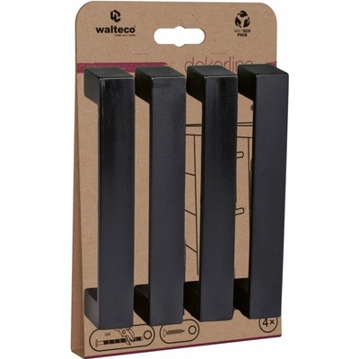 Walteco Set nábytkových úchytek Torino 128mm, ABS, matná černá, 4 ks 7742