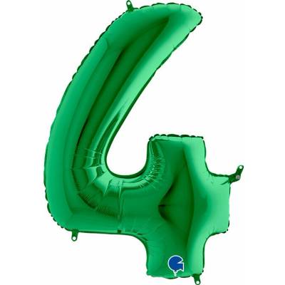 vybavsenaparty Fóliová číslice zelená '4' 102 cm