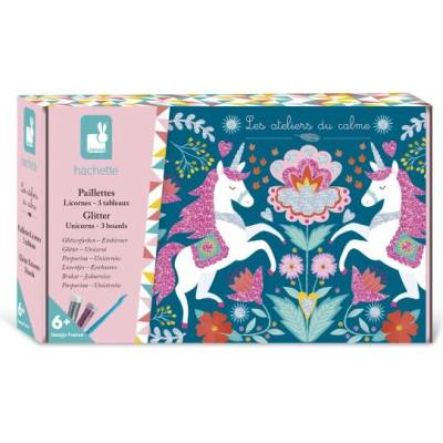 Janod Atelier Креативен комплект Midi Еднорози Блестящи пясъци