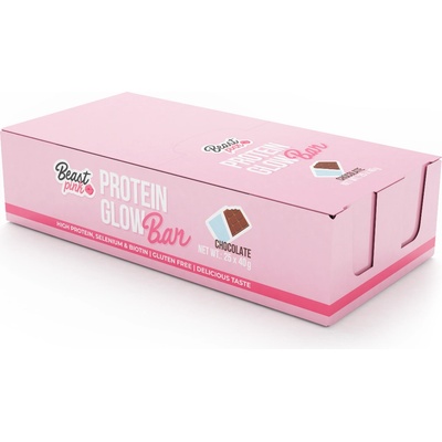 GymBeam BeastPink Протеинов бар GlowBar 25 x 40 g шоколад