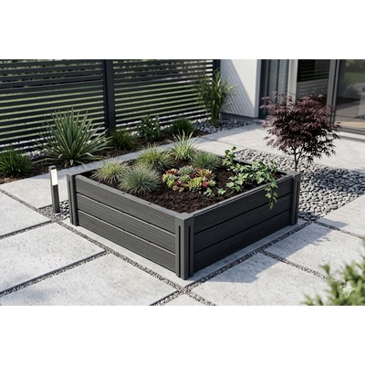 Prosperplast Vyvýšený záhon BASE PLANT IBPS67 61,8 cm, antracit
