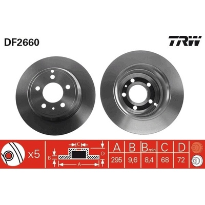 Brzdový kotúč TRW DF2660