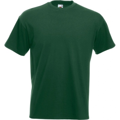 Fruit of the Loom tričko Super Premium T krátký rukáv pánské zelené lahvově