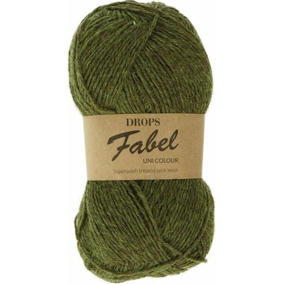 Drops Fabel UNI Colour 122 zelená