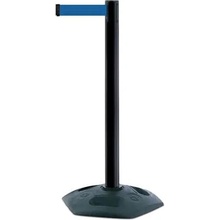 Mobilní zahrazovací sloupek Heavy Duty, černý – modré pásmo 3,65 m