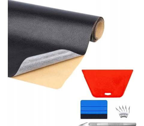 Koža na opravu WALLPATCH ČIERNA
