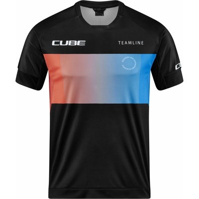 Cube MTB Round Neck Jersey S/S black´n´blue´n´red