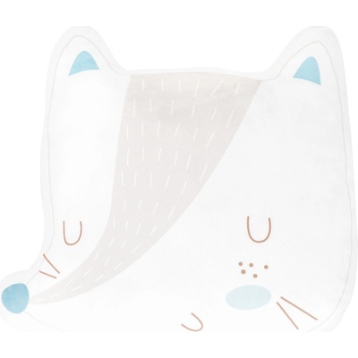 KikkaBoo Vankúš plyšový Little Fox biela 35x30x11