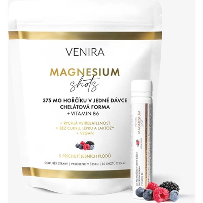 Venira magnesium bisglycinát shots lesní plody 30 ampulí