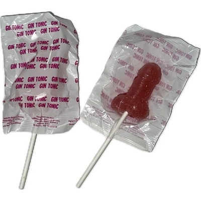 Diablo goloso - 1 penis lollipop gin tonic strawberry flavor 10% alcohol