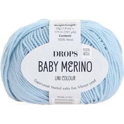 Příze DROPS Baby merino uni color 24 - světlá modrá