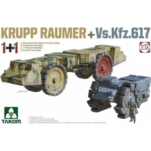 Takom 2 kits Combo KRUPP RÄUMER+ Vs.Kfz.617 1:72