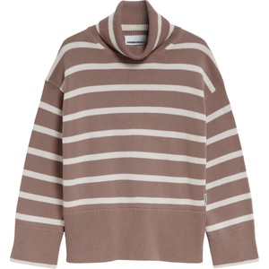 ARMEDANGELS Дамски пуловер ARMEDANGELS Women's Chanaa Stripes Jumper - Cinnamon Dust / Oatmilk (117-2810-0114)