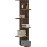 vidaXL Стенен ъглов рафт кафяв дъб 36, 5x36, 5x140 см инженерно дърво (852633)